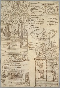 Dekorative Studien; Verso: Anatomische Studien