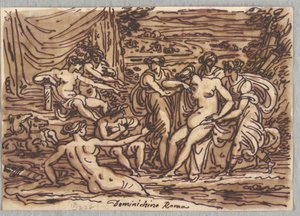 Diana und Callisto, nach Domenichino von Felice Giani