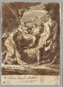 Madonna und das Kind, St. Hieronymus, Maria Magdalena und Engel, nach Correggio von Felice Giani