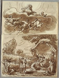 Heiliger in Ekstase, nach Franceschini; klassisierte Version der Vision der hl. Katharina von Vigri, Studie nach Franceschini