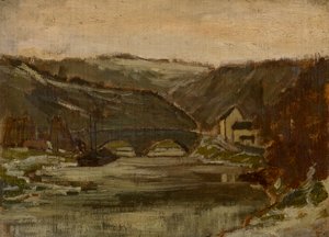 Brücke über den Fluss Lesse von Félicien Rops