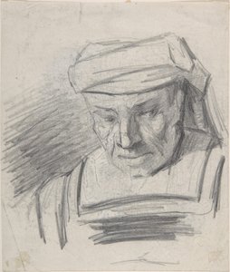 Kopf einer Figur mit Turban von Félicien Rops