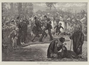 Negertaufe in den Vereinigten Staaten (Gravur) von Felix (after) Regamey