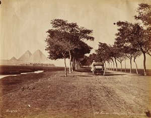 Kairo. Allee der Pyramiden von Félix Bonfils