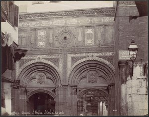Kairo. Moschee el-Arhar, Details des Tores von Félix Bonfils