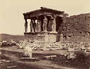 Karyatiden des Erechtheion-Tempels - Athen von Félix Bonfils
