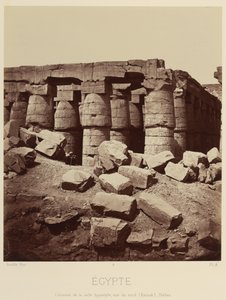 Säulen der Hypostylhalle, Blick von Norden. [Karnak, Theben] von Félix Bonfils