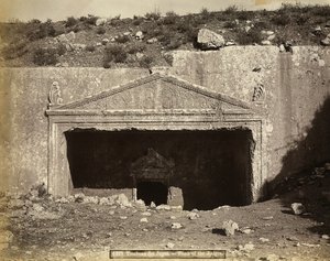 Eingang zum Grab der Judäer, in Jerusalem von Félix Bonfils