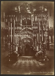 Innenansicht des Heiligen Grabes, Jerusalem von Félix Bonfils