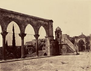 Mitglied auf der Plattform des Tempels (Jerusalem) von Félix Bonfils