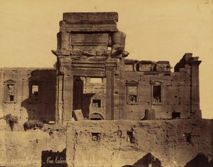 Überreste des Sonnentempels in Palmyra, Syrien von Félix Bonfils