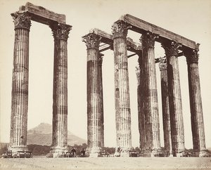 Das Olympeion oder der Tempel des Olympischen Zeus auf der Akropolis, Athen