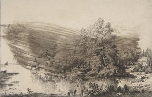 Métairie an den Ufern der Oise von Felix Bracquemond
