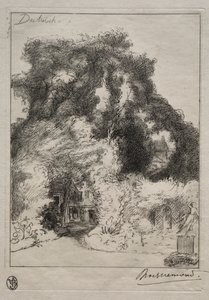 Der Garten des Gasthofs in Dulwich, um 1870 von Felix Bracquemond