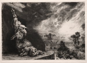 Der große Hase, 1891, gedruckt 1894 von Felix Bracquemond