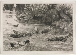 Das Fragezeichen, um 1865 von Felix Bracquemond