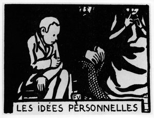 Karottenkopf: „persönliche Ideen“ geschrieben von Jules Renard, ed. Flammarion (Illustration) von Felix Edouard Vallotton