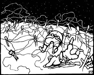 Das ist der Krieg: der Stacheldraht