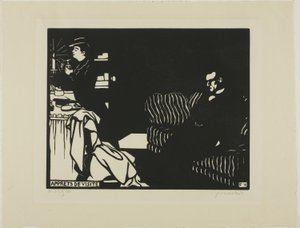 Vorbereitung auf einen Besuch, Platte acht aus Intimitäten von Felix Edouard Vallotton