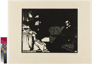Vorbereitung auf einen Besuch, Tafel acht aus Intimitäten, 1898 von Felix Edouard Vallotton