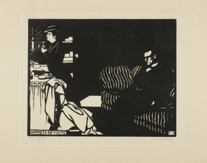 Vorbereitung auf einen Besuch, Platte acht aus Intimitäten von Felix Edouard Vallotton