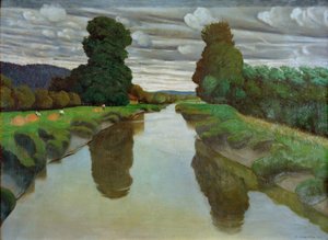 Die Risle bei Berville von Felix Edouard Vallotton