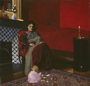 Madame Vallotton und ihre Nichte, Germaine Aghion von Felix Edouard Vallotton