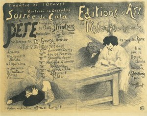Programm der Pariser Oper, einschließlich Werke von August Strindberg