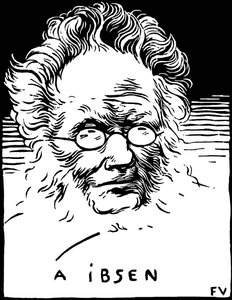 Porträt von Henrik Johan Ibsen von Felix Edouard Vallotton