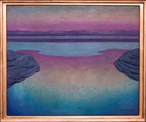 Steigende Flut am Abend von Felix Edouard Vallotton