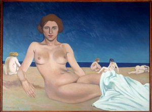 Sonnenbaden am Strand. Gemälde von Felix Vallotton (1865-1925) 1923 Rouen, Musee des Beaux Arts von Felix Edouard Vallotton