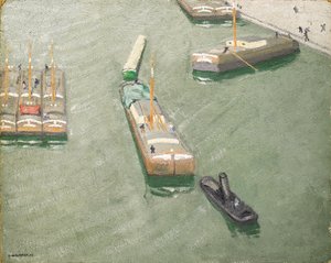 Das Schlepperboot von Felix Edouard Vallotton