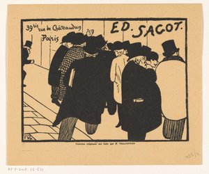 Visitenkarte des Druckhändlers Edmond Sagot in Paris von Felix Edouard Vallotton