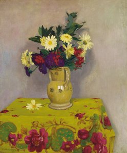 Gelbe Gänseblümchen und verschiedene Blumen, 1911