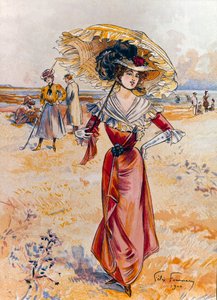 Die Elegante am Strand.