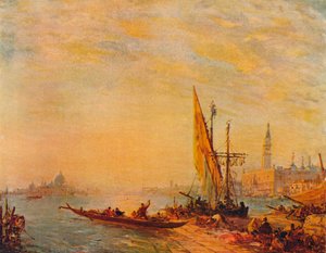 Eingang zum Canal Grande, Venedig, ca. 1875 von Félix Ziem