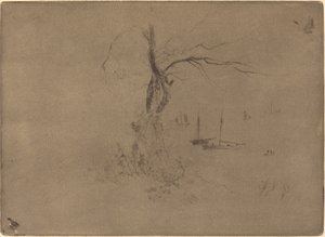 Arbres et Bateaux von Felix Hilaire Buhot
