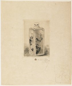 Teedose aus Porzellan von Felix Hilaire Buhot