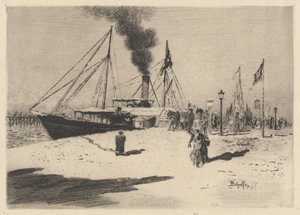 Embarcadere à Trouville von Felix Hilaire Buhot