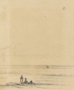 Figuren an einem Ufer [verso], ca. 1875