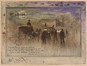 Trauerzug auf dem Boulevard de Clichy