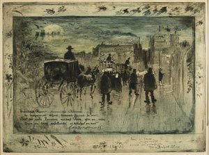 Trauerzug auf dem Boulevard de Clichy, 1887