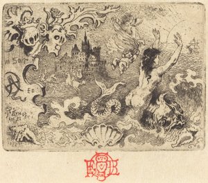 Jacques Cazottes "Der verliebte Teufel" (2. Vignette) von Felix Hilaire Buhot