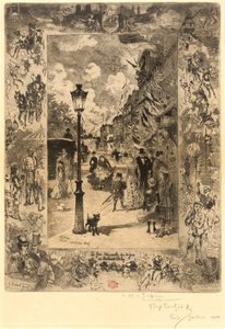 Nationalfeiertag am Boulevard Clichy von Felix Hilaire Buhot