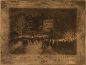 Der Platz der Märtyrer und die Taverne des Bagnes von Felix Hilaire Buhot