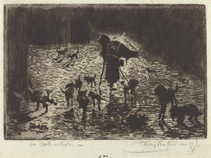 Les Noctambules Die Nachtstreuner, 1876-1877 von Felix Hilaire Buhot