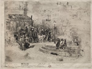 Place Pigalle im Jahr 1878 von Felix Hilaire Buhot