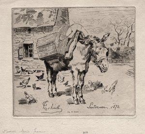 Das Maultier, Marie-Jeanne, 1872 von Felix Hilaire Buhot