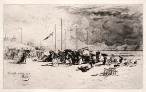 Der Sturm in Trouville von Felix Hilaire Buhot