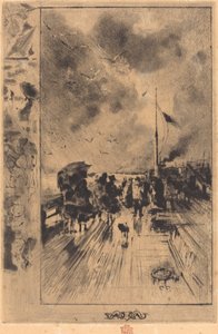 Eine Pier in England (Une Jetée en Angleterre) von Felix Hilaire Buhot